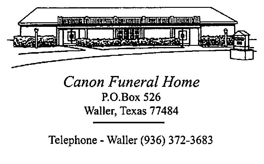 Canon Funeral Home, Waller